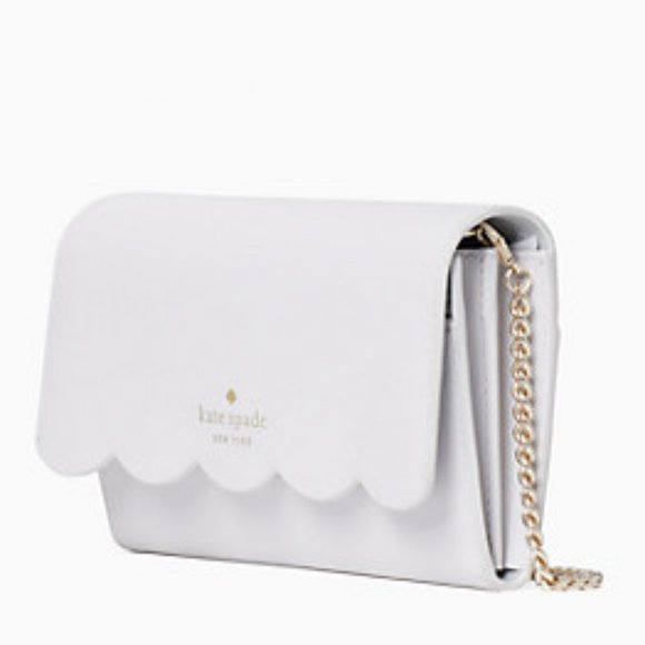 ♠️ Kate Spade White Dove Gemma Wallet On a Chain - Picture 2 of 4